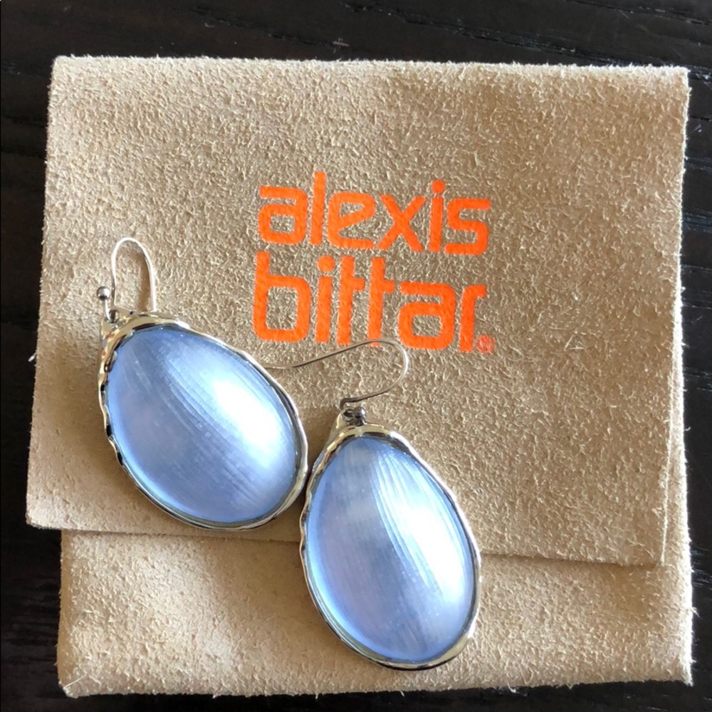 Alexis Bittar - Blue Lucite drop earrings.
